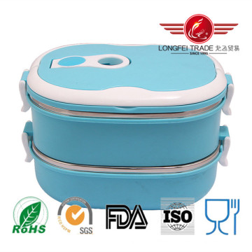 Oval Stainless Steel Thermal Lunch Box with Lock